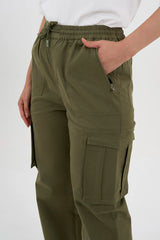 Street Grid Cargo Joggers - Green