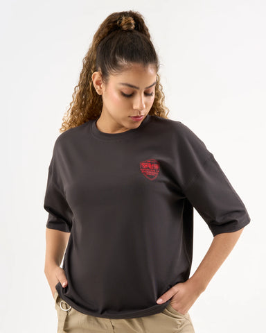 DISCOVERY Women's Red Panda Graphic Tee-Dark Night