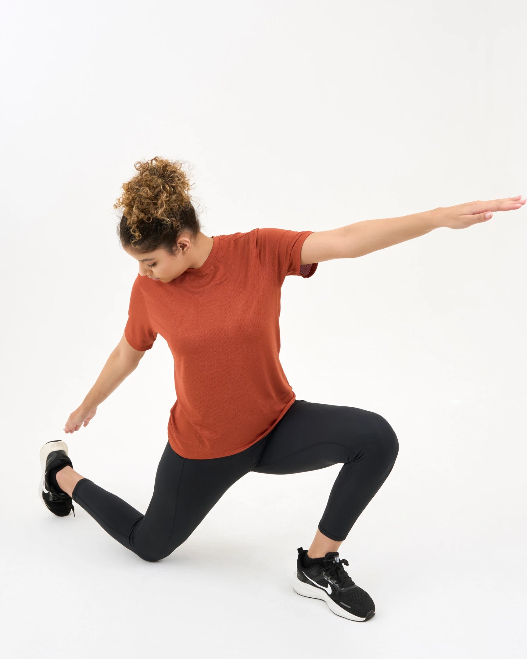 DCYPHR Women's AUSM5X™ Mesh Tee-Burnt Orange