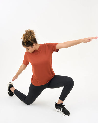 DCYPHR Women's AUSM5X™ Mesh Tee-Burnt Orange