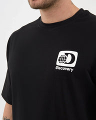 DISCOVERY Men's Retro Graphic Tee - Black