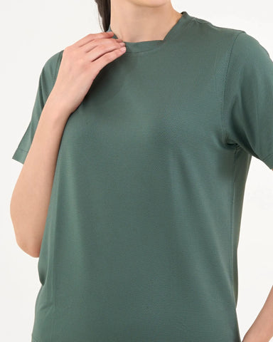 DCYPHR Women's AUSM5X™ Mesh Tee - Deep Emerald